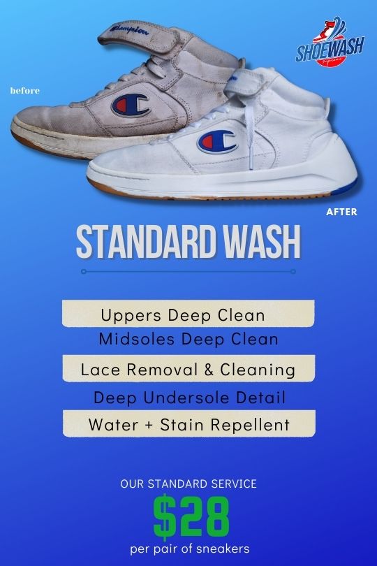 standard shoe wash package