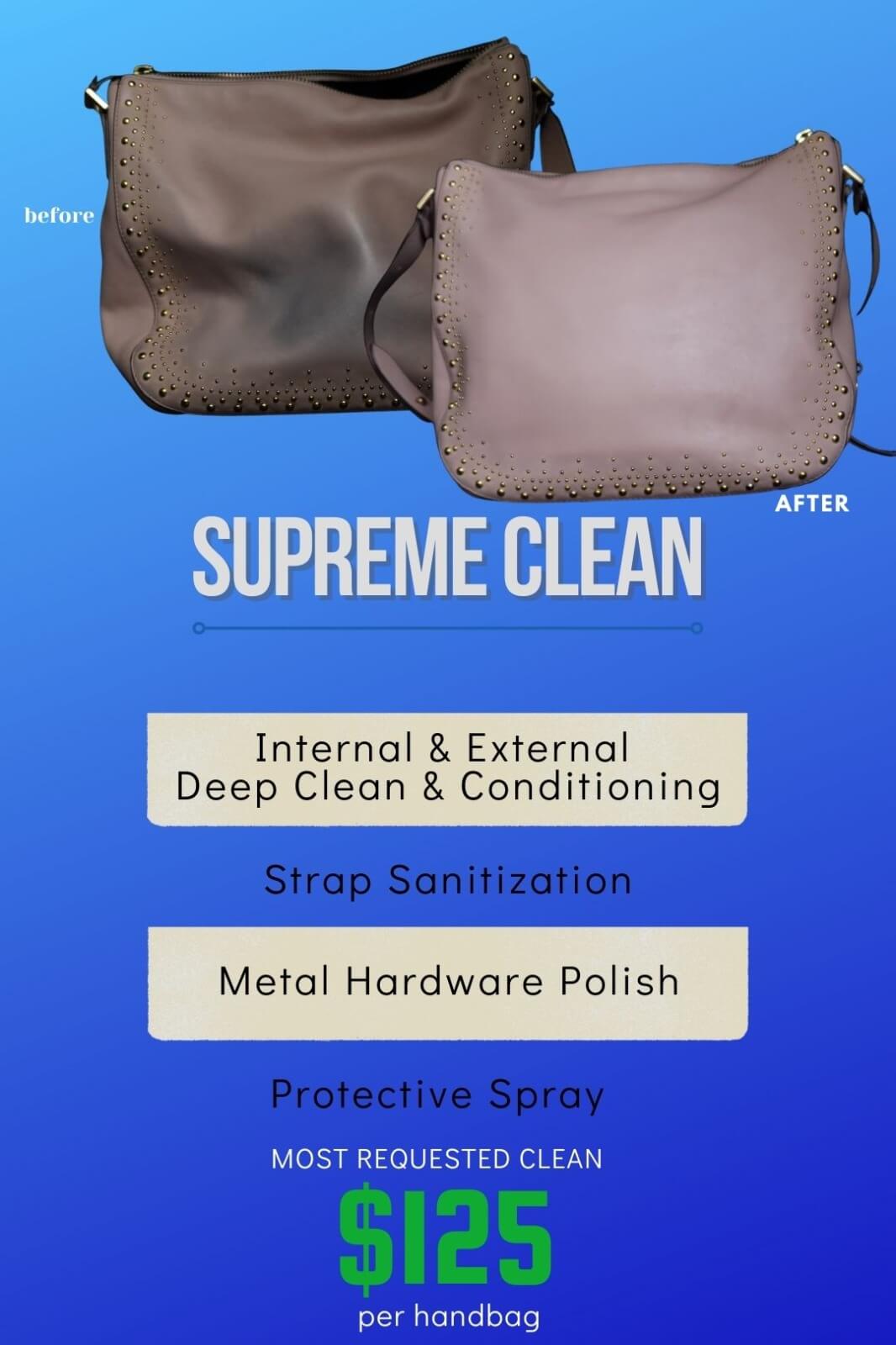 supreme purse cleaning
