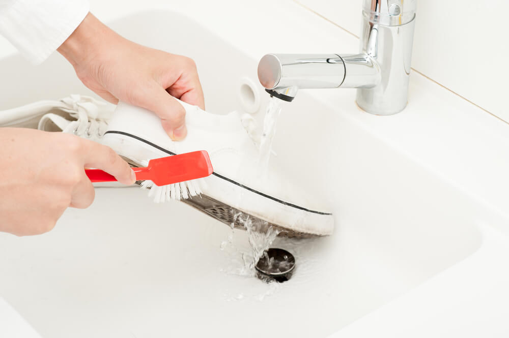 washing shoes at home