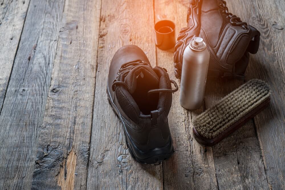shoe care products and shoes