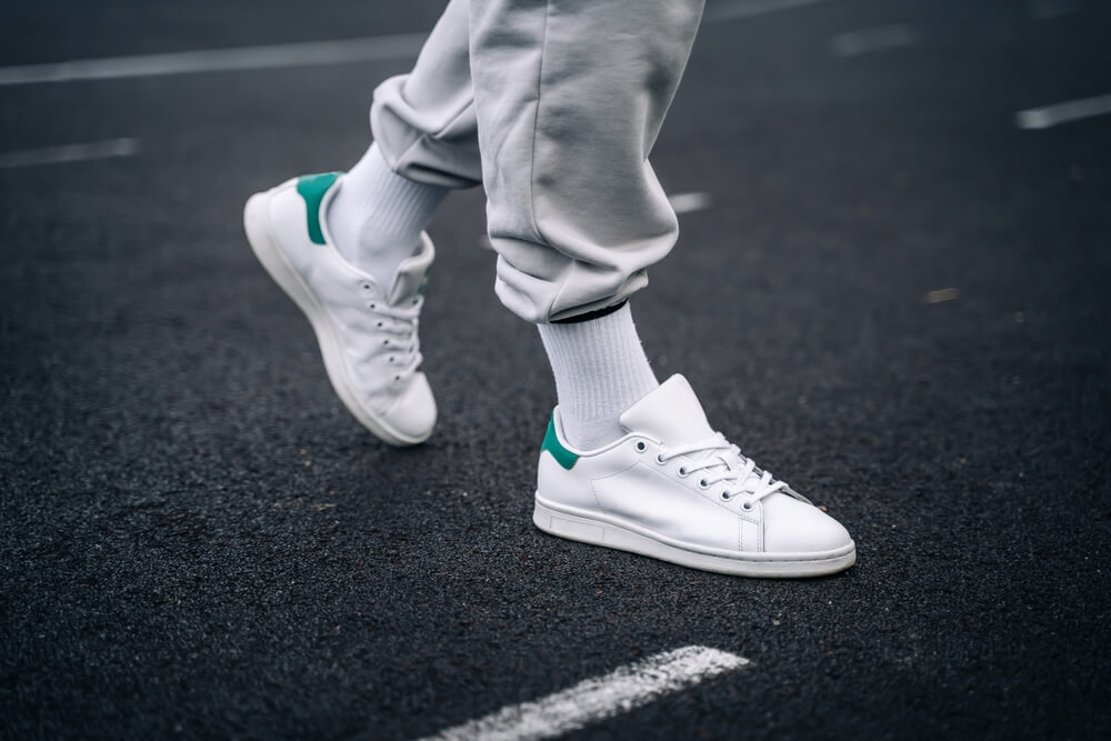 white sneakers