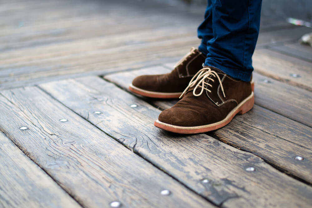 brown suede shoes